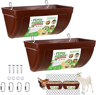 Lot de 2 abreuvoirs pour poules - Clôture suspendue - Distributeur d'eau - Avec clips - Distributeur d'eau à suspendre - Pour poules, canards, oies, pigeons