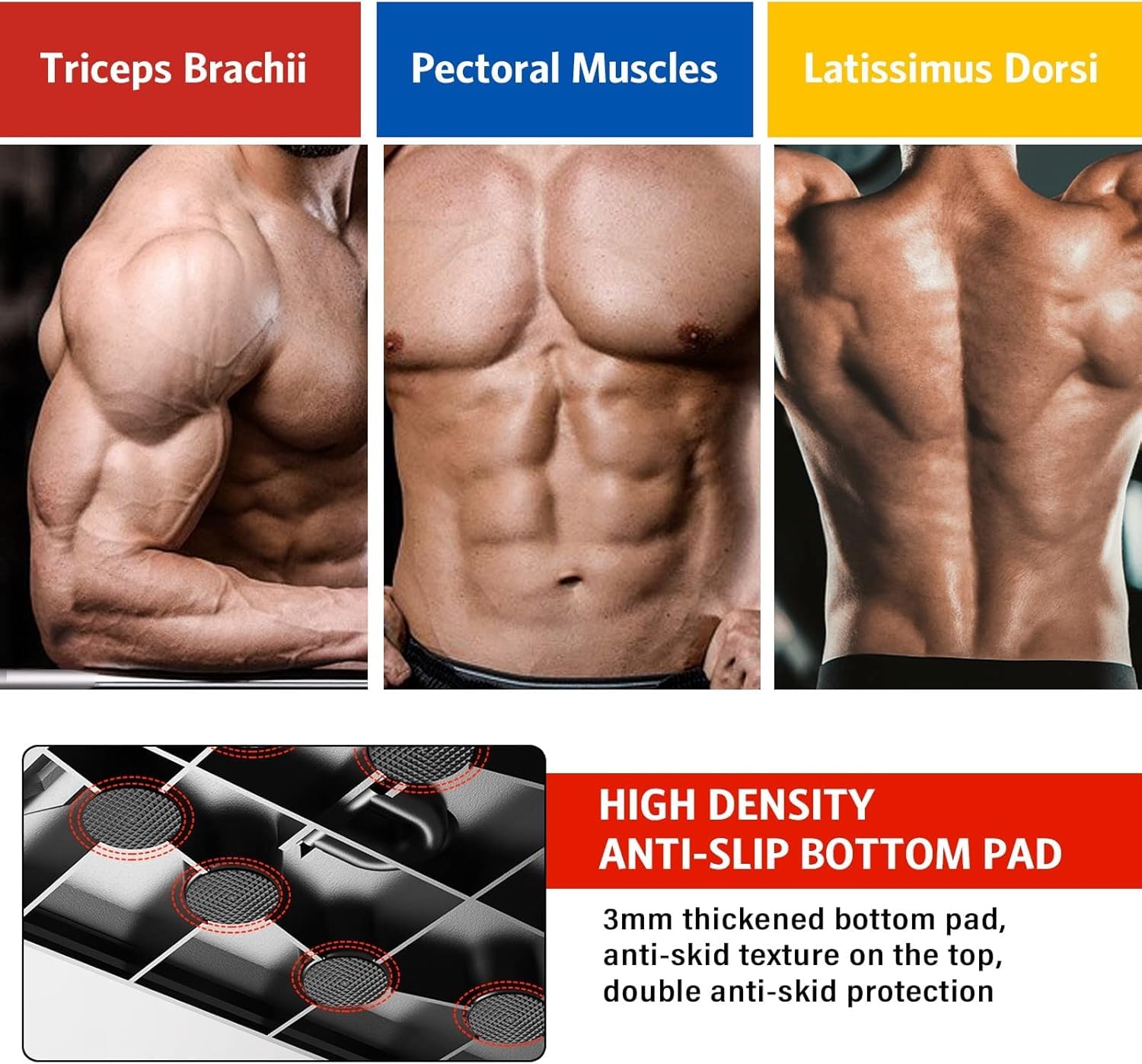 Push Up Board con Manico, Multifunzionale Sistema Pieghevole Tavola Rack per Flessioni, Portatile di Allenamento Casa Attrezzature Palestra per Allenamento Muscolare e Della Forza