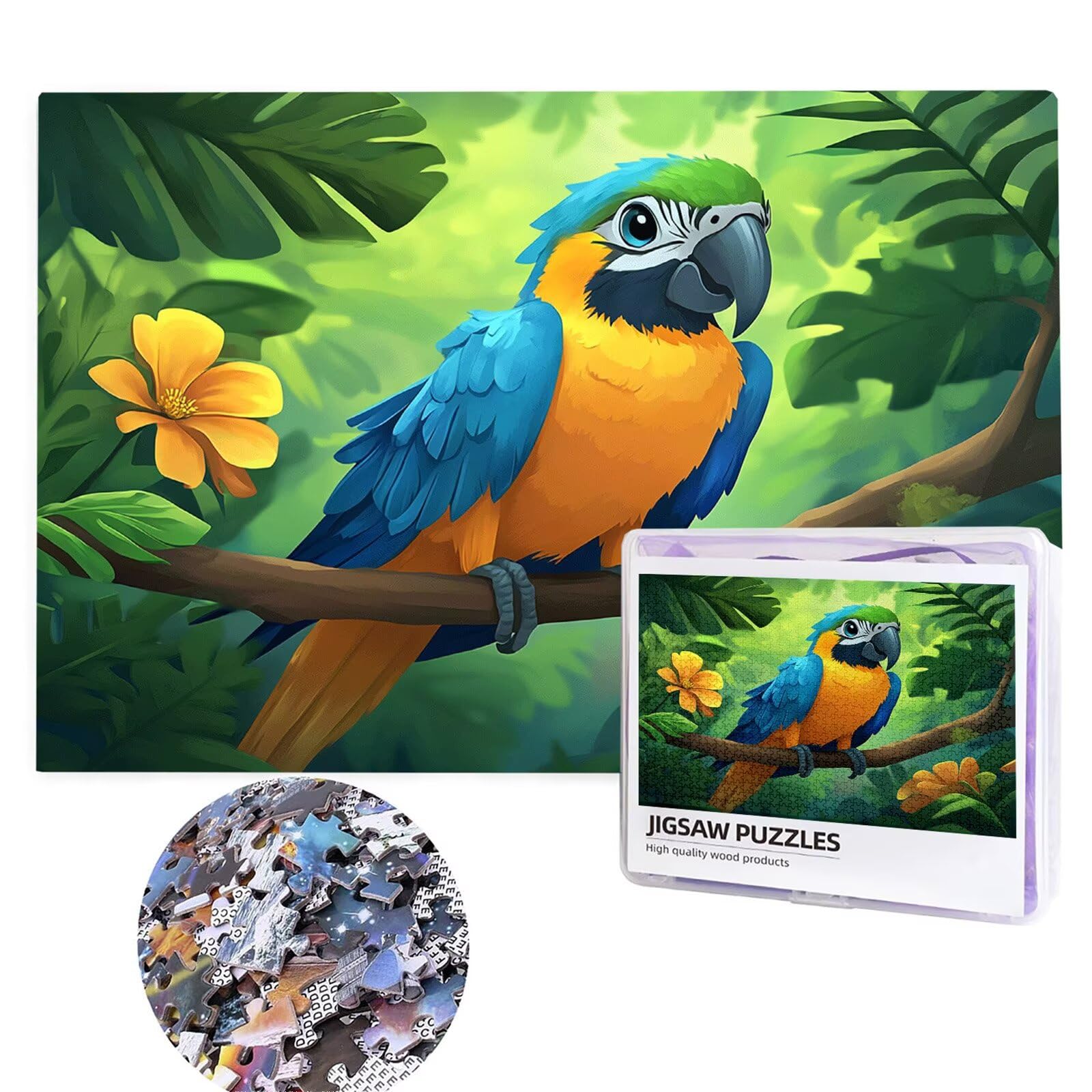 Puzzle 3000 Pezzi, Puzzle Animale Jigsaw Adulti DIY Classici legno Gioco, Uccello Jigsaw Giochi Rilassamento e Intelligence, Idea Regalo per Lei o Lui, Consigliato a Partire dai 14 Anni 122x81cm g-110