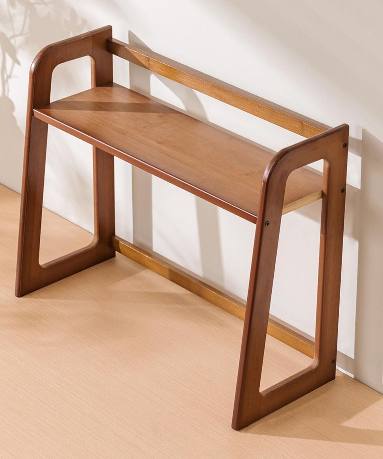 Tabletop Open Rack, Desk Shelf, 2 Tiers, Wooden, Neatly Organized, Stationery Storage, Small Shelf