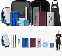 Vista 8 de JOYTUTUS Professional Ski & Snowboard Tuning and Waxing Kit - Complete All-in-One Set with Wax Iron, All Temperature Wax, Edge Tuner, Brush