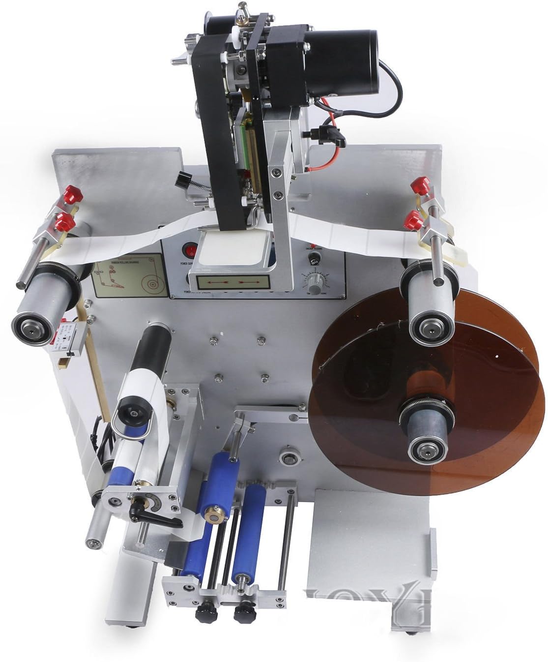 Superland SL-130 Bottle Label Machine Semi-Automatic Round Bottle Label Labeling Machine with Date Printer Coding Machine (SL-130)