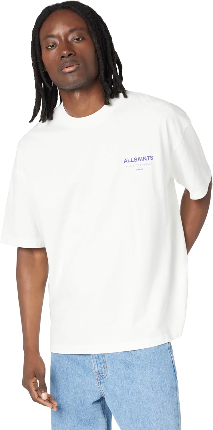 AllSaints Men's Underground Oversized Short Sleeve Crew Neck Shirt