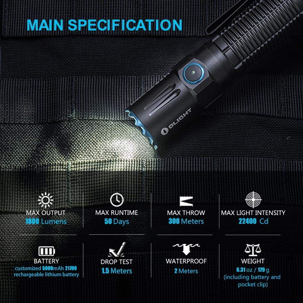 Buy Olight Holster Bundle M2R Pro Warrior Tactical LED Flashlight 1800