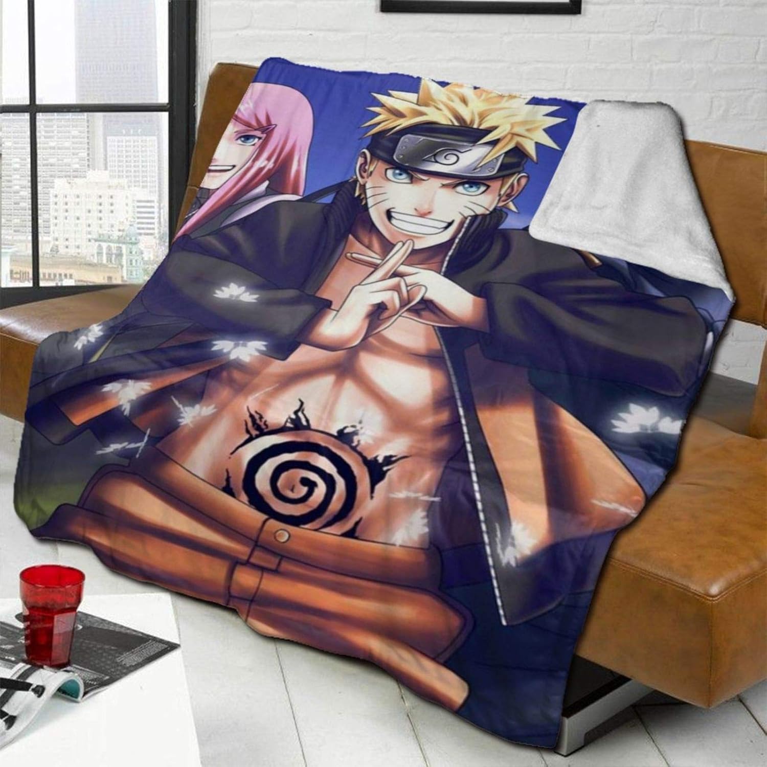 Amazon.co.jp ブランケット・毛布 Naruto ナルト フランネル マイクロファイバー ブランケット布団 掛け布団 北欧風