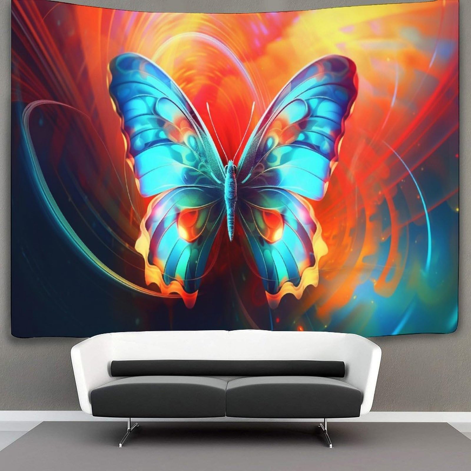 kaiyun Butterfly Tapestry Wall Hanging, for Bedroom Decor Birthday Party Celebration Or Garden Backdrop 180cmx230cm