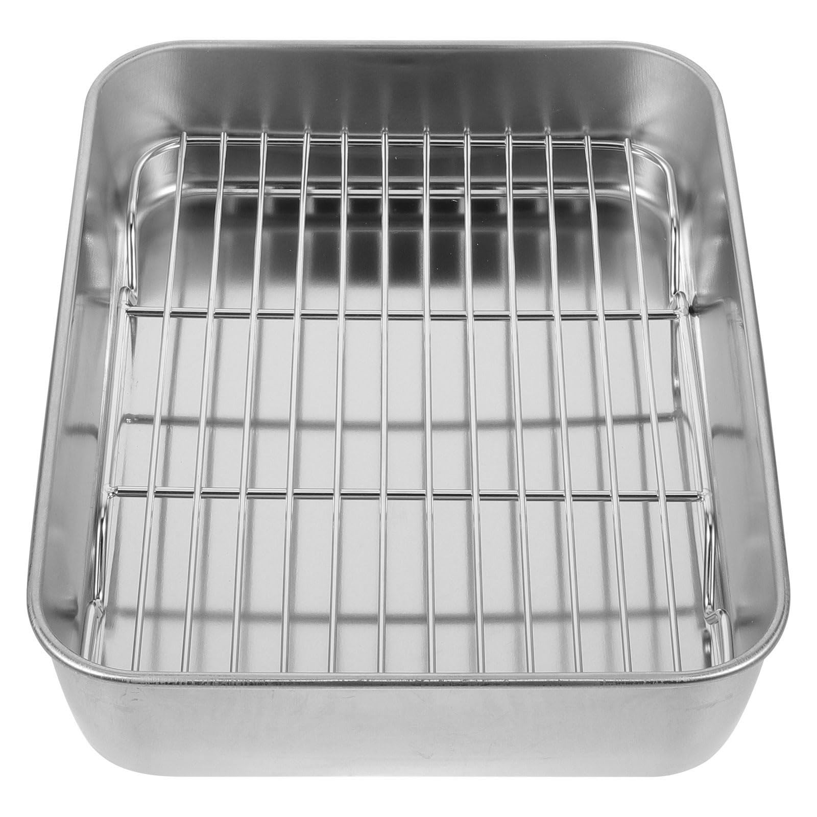 Bandejas para Hornear Parrilla con Rejilla Rejilla para Horno Plato para Servir de Acero Inoxidable Alambre para