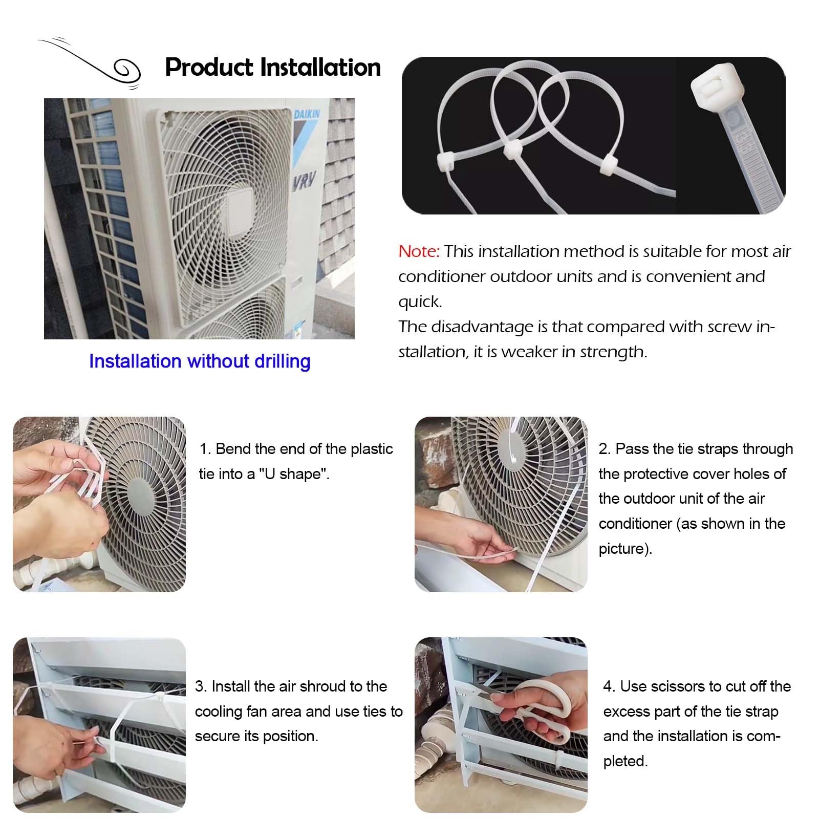 Copertura Esterna Per Condizionatore - Deflettore Aria In Acciaio Inox, Antivento E Protettivo - Foto 7