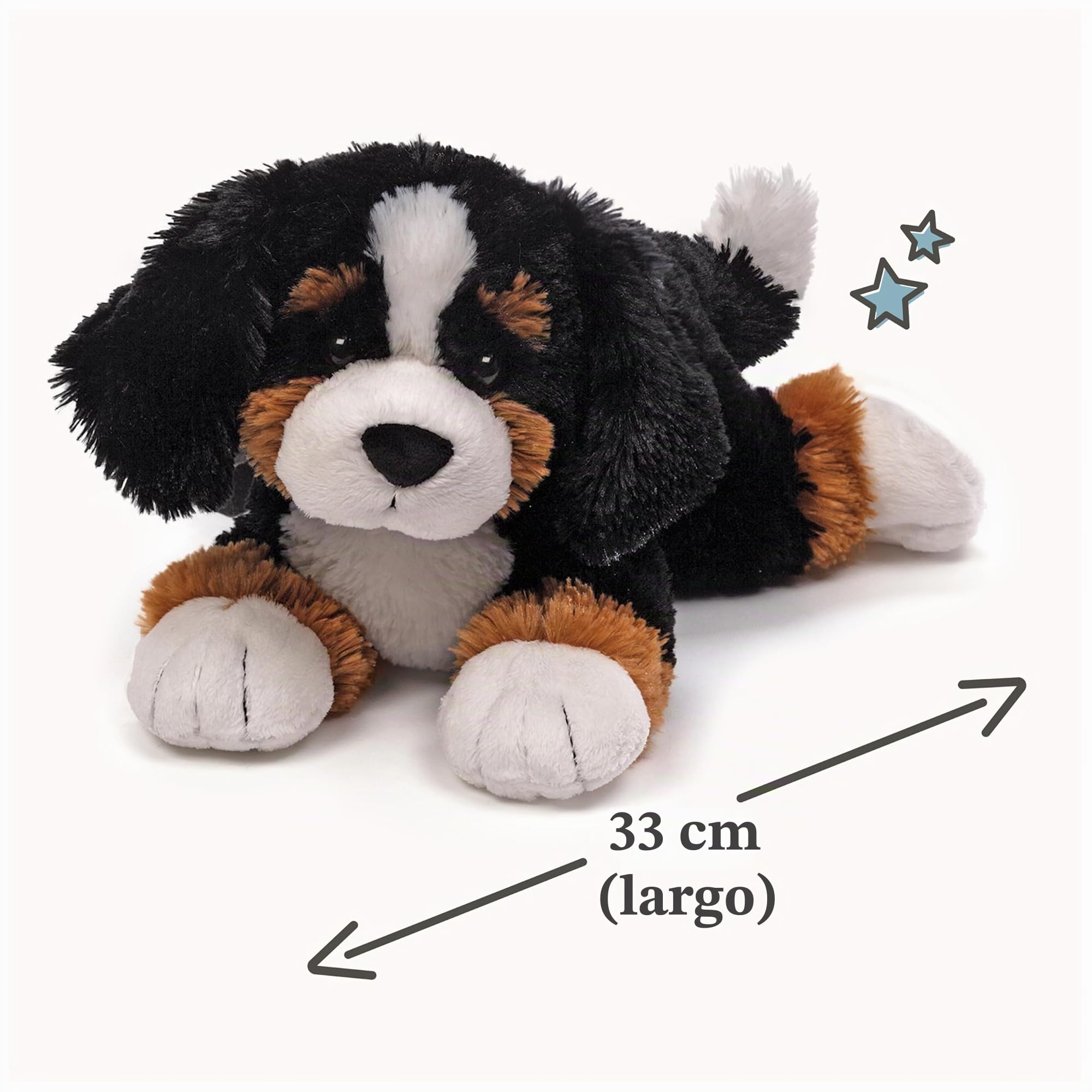 GUND Randle Bernese Mountain Dog, Animal de Peluche prémium para Edades de 1 año en adelante, Negro/marrón, 13 Pulgadas