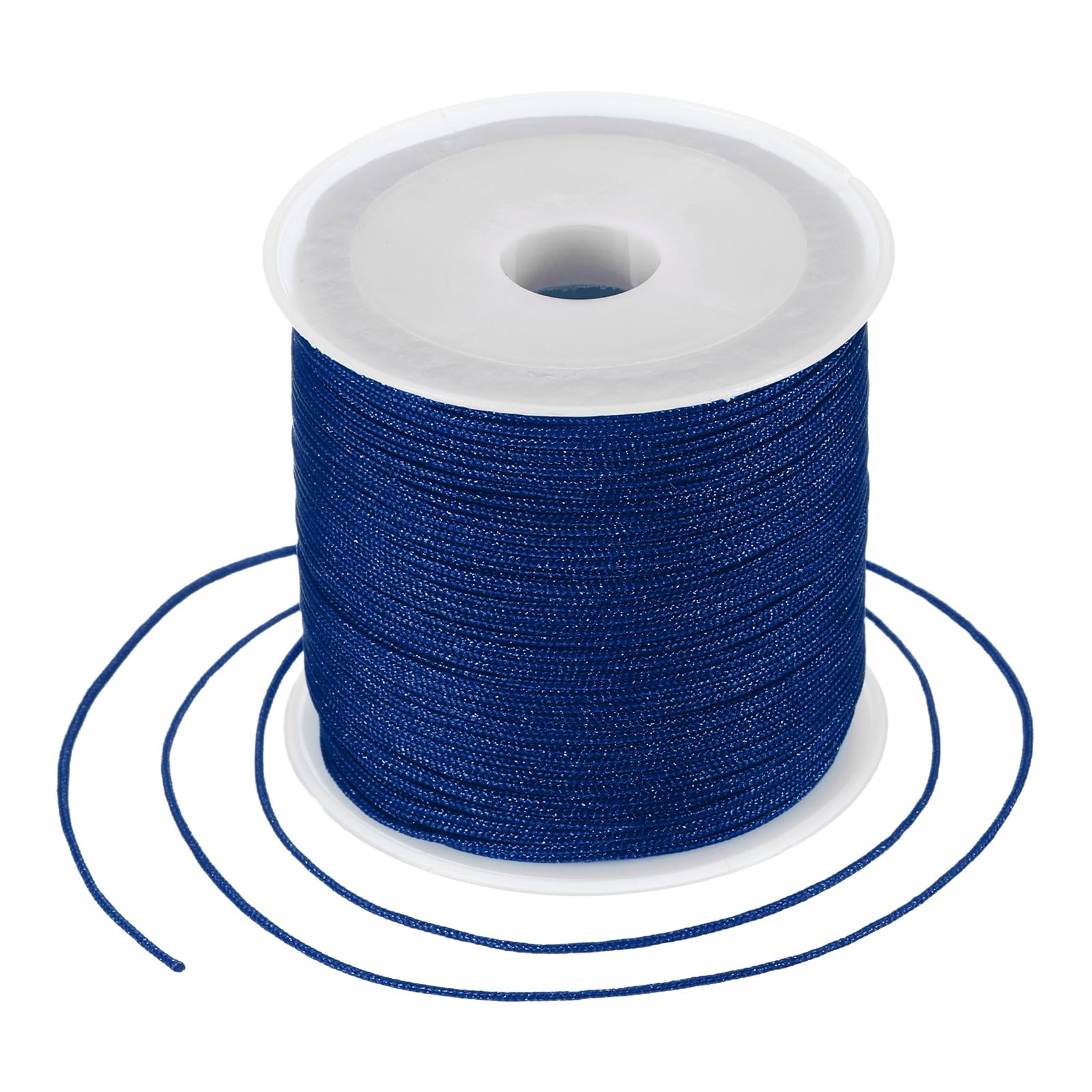 sourcing map 0.8mm Nylon String for Bracelets, 44 Yards Satin Nylon Beading Thread Chinese Knotting Cord for Jewelry Making DIY Craft Beading Friendship Necklace Bracelet(Navy Blue)