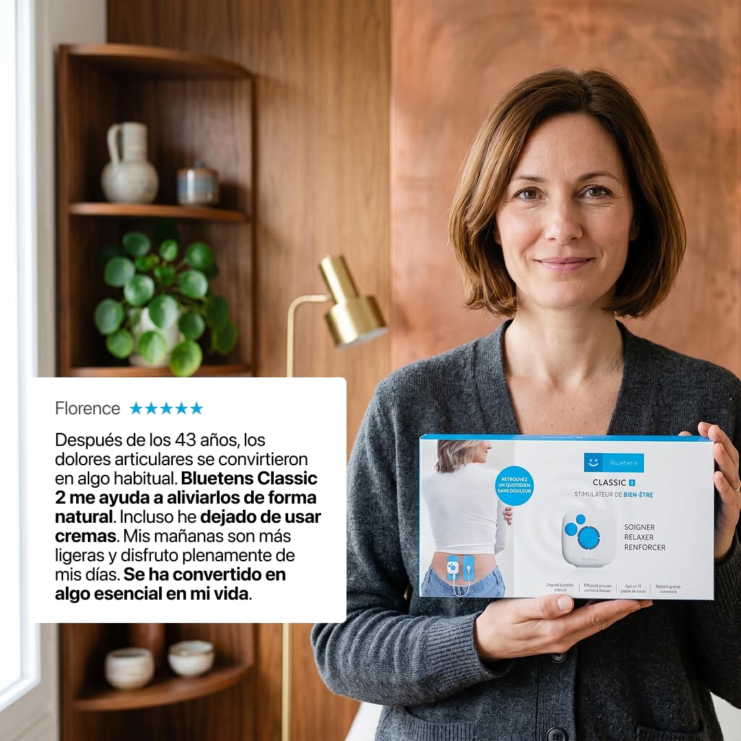 Bluetens Classic 2 Electroestimulador Conectado TENS/EMS Dispositivo de Electroestimulación Muscular y Antidolor para Terapia, Relajación Rehabilitación y Masaje Deportivo mediante Electroestimulación
