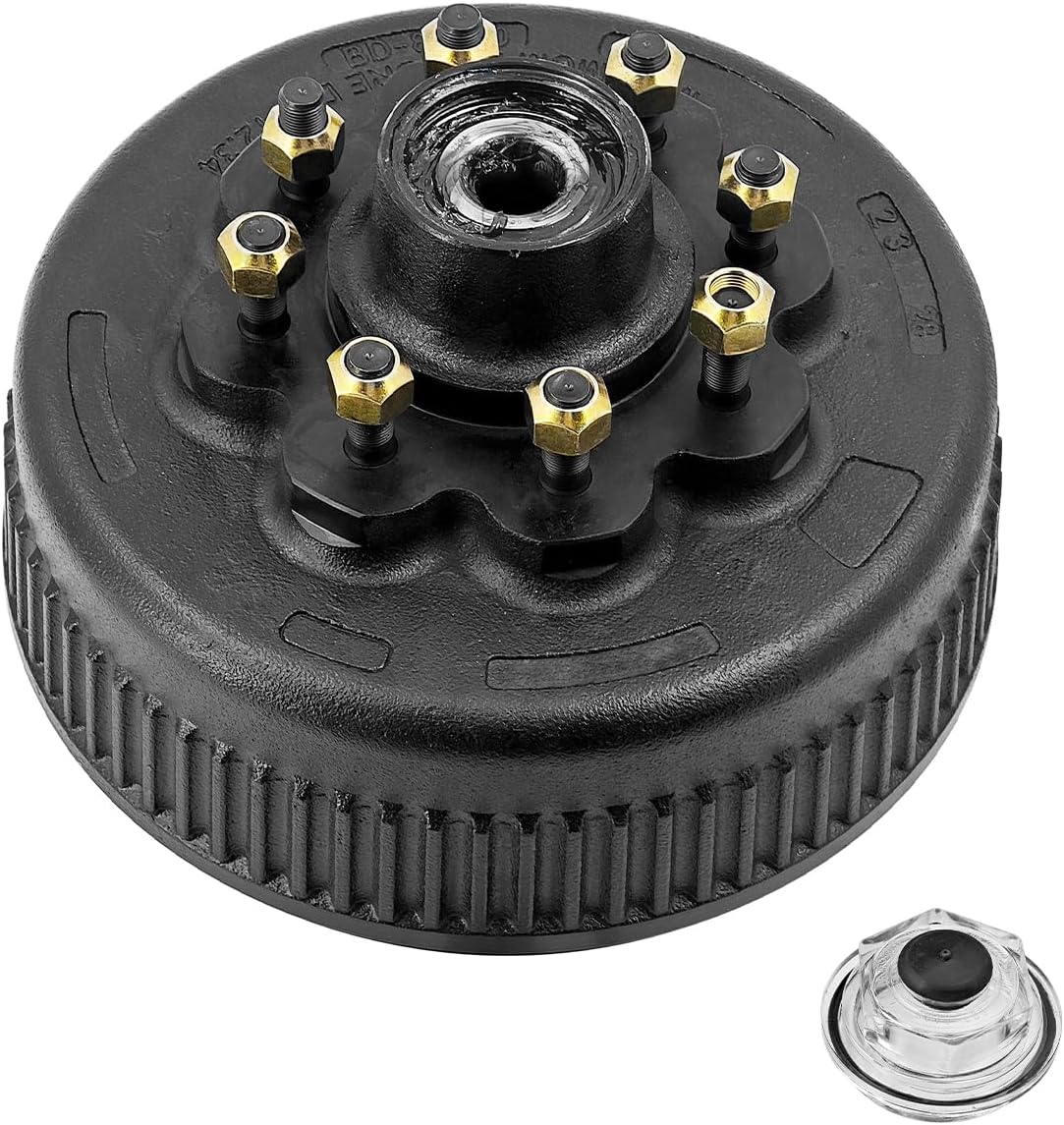 008-285-08 Trailer Hub Brake Drum 12-1/4"x3-3/8 Compatible with Dexter & for Lippert 8K / 8000 Lbs Axle, 5/8" Studs