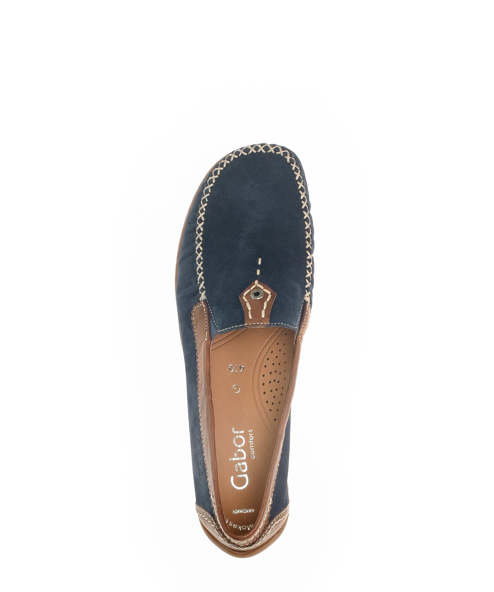 Gabor California | Nightblue Nubuck/Patent | Womens Slip On Moccasin Shoes