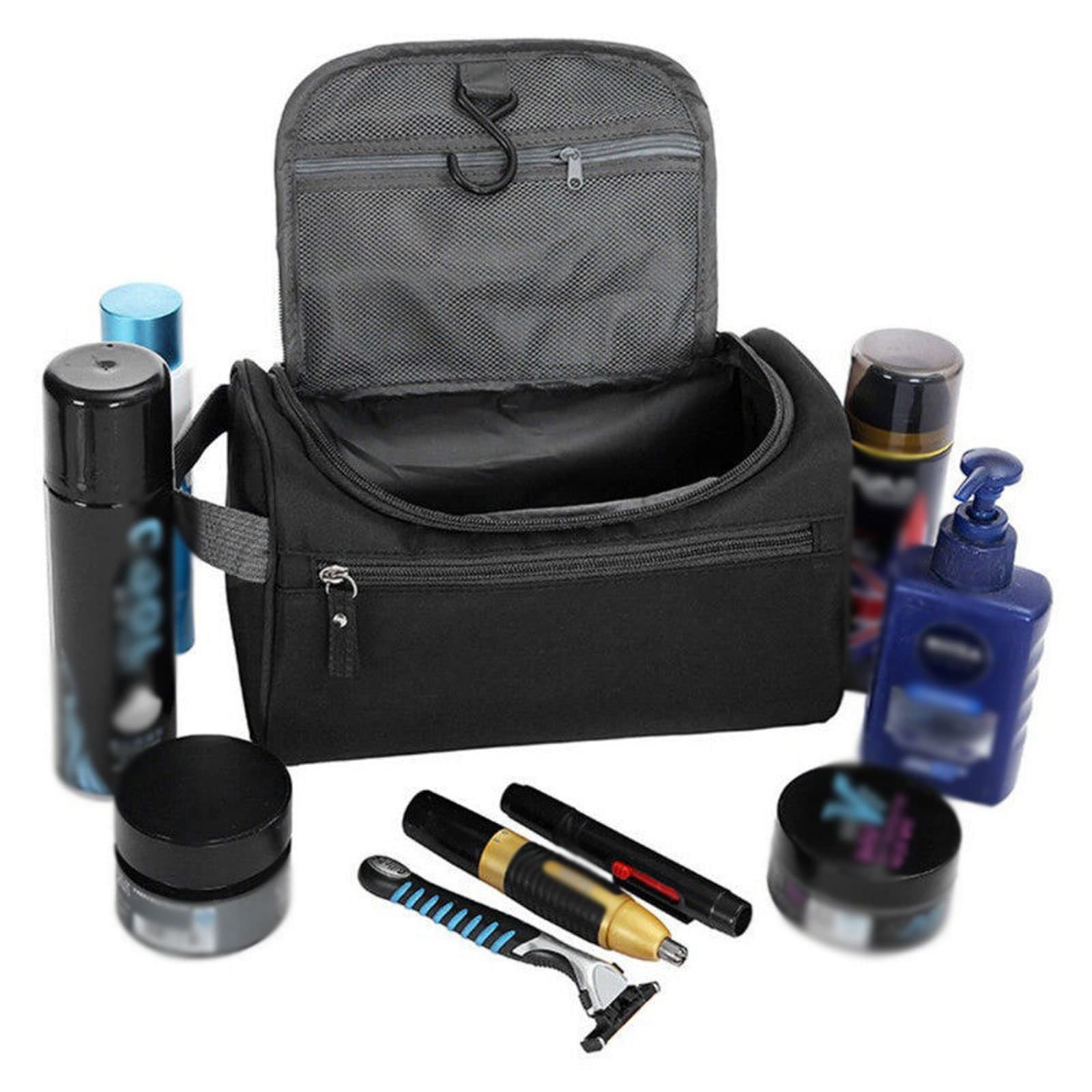 DieffematicHZB Maletin Maquillaje Bolsa de Maquillaje portátil una Capacidad Unisex Impermeable Organizador de cosmético de la Caja de Colgantes de la Caja de Aseo para Mujeres Lavados afeitándose (C