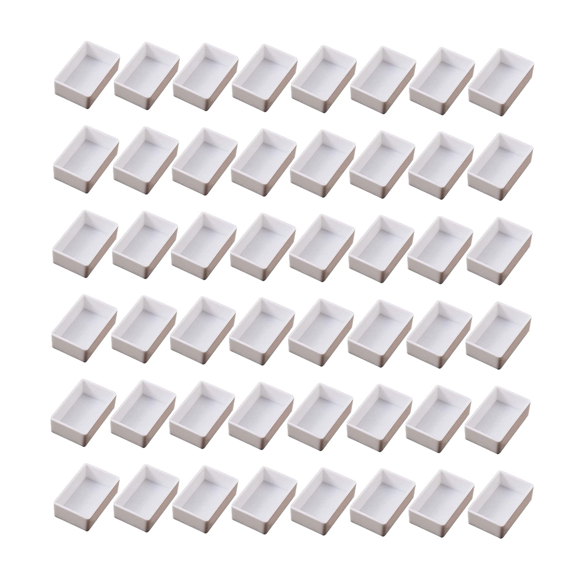 50 Piezas Cacerolas Acuarela Vacías Pintar Rejilla Pintura Recipiente Vacío Caja Pintura Acuarela Blanca Acuarela Vacía Rejilla Caja Paleta Acuarela Paletas Colores