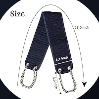 Vista 5 de OWIIZI Exfoliante de espalda para ducha, paño de doble cara con asas antideslizantes para uso en la ducha, exfoliante corporal, toalla de lavado