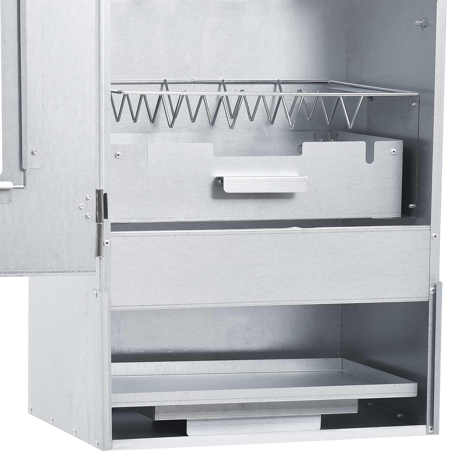 Affumicatore freddo con tubo, 44,5 x 29 x 83 cm, argento