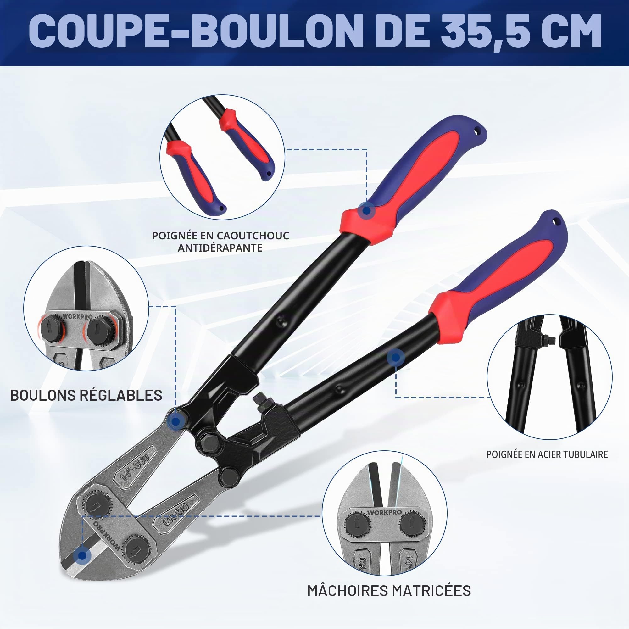 Workpro Coupe-boulons, W017004A