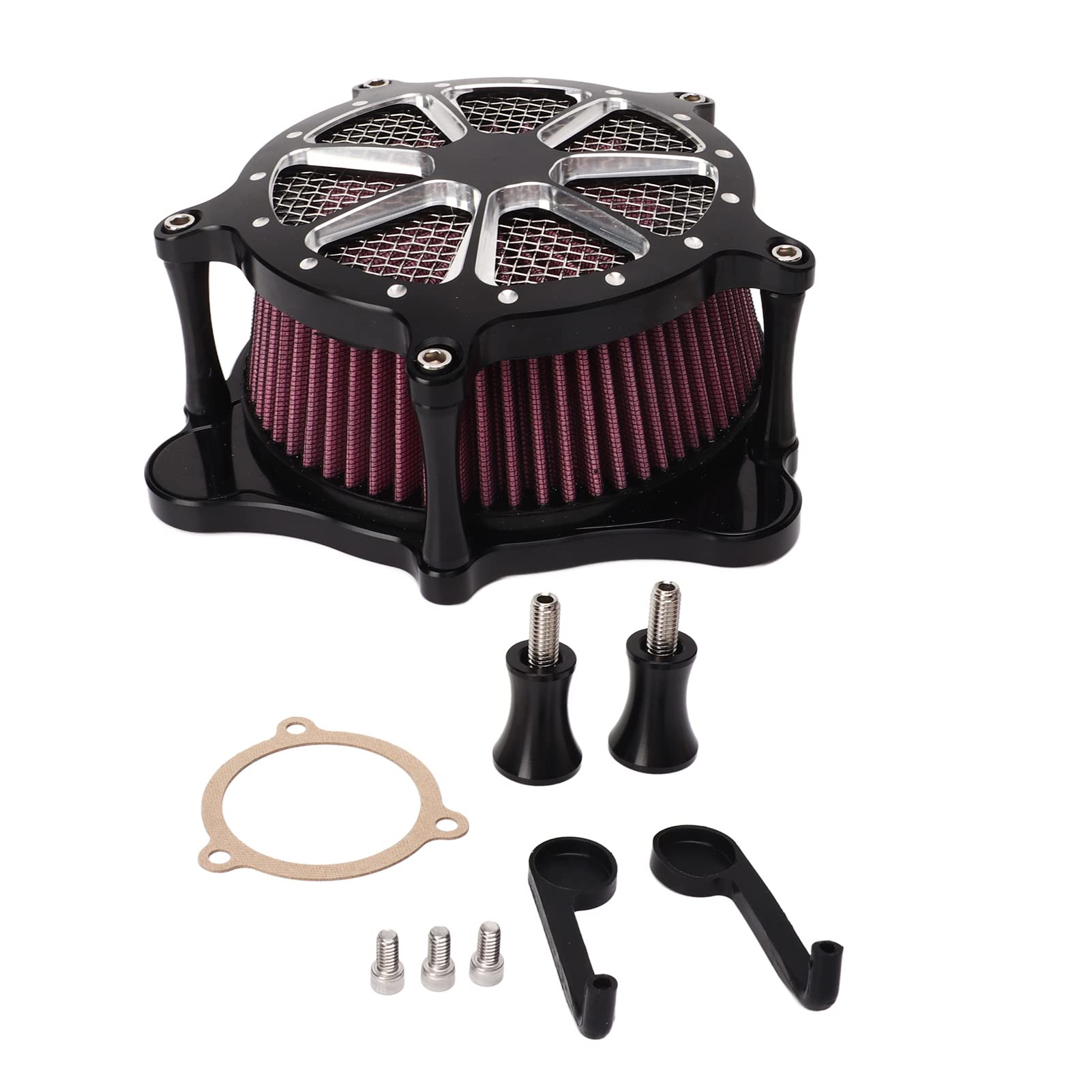 Zestaw Filtrów Filtra Powietrza o Wysokim Przepływie, Stylowy i Kontrastowy, do Motocykla Touring Trike FXDLS FLSTNSE FLSTSE FXSBSE, materiał ABS, łatwa Instalacja dla Rowerzystów