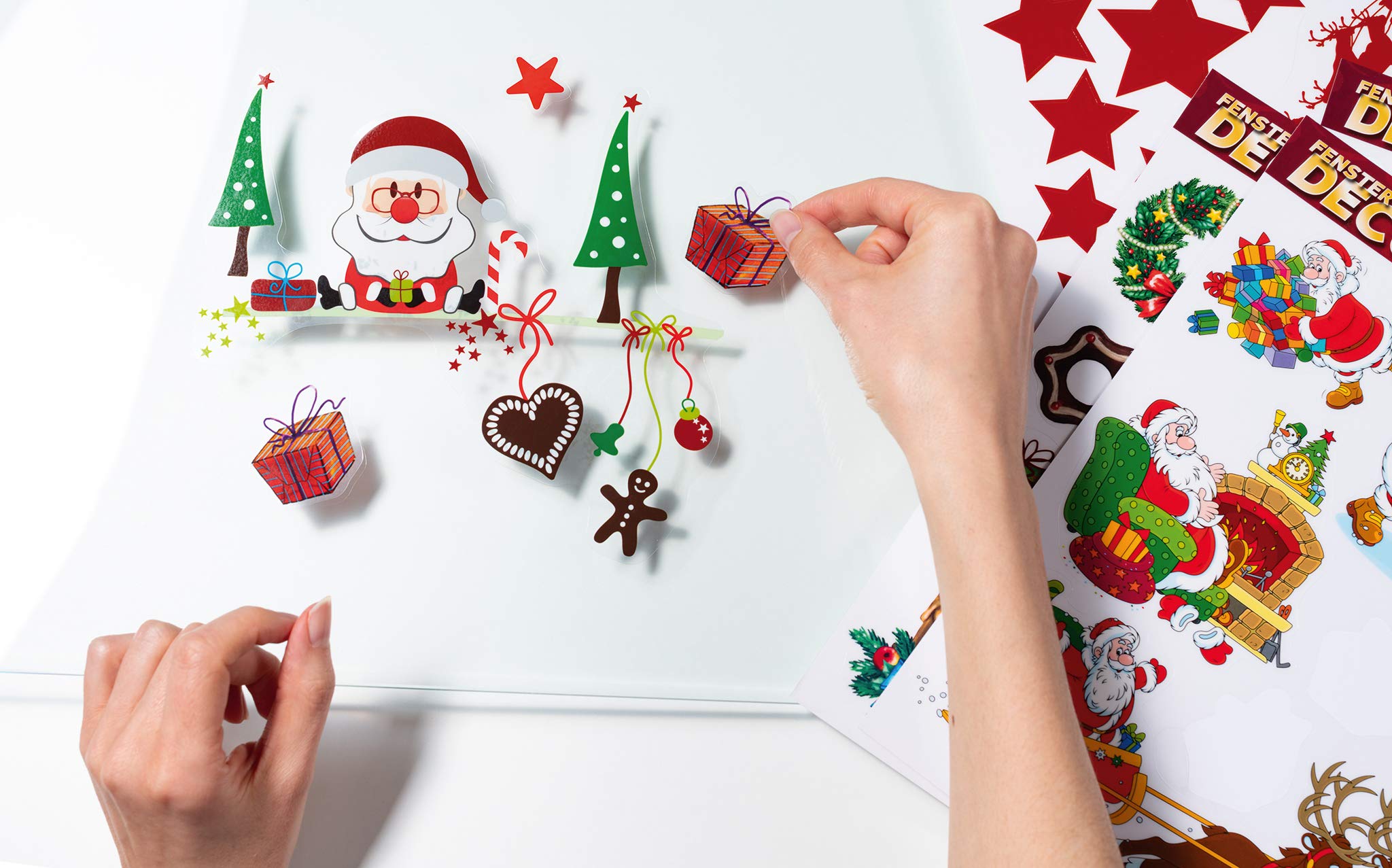 HERMA 180 Autocollants De Noël, Bonhomme De Neige Et Père Noël