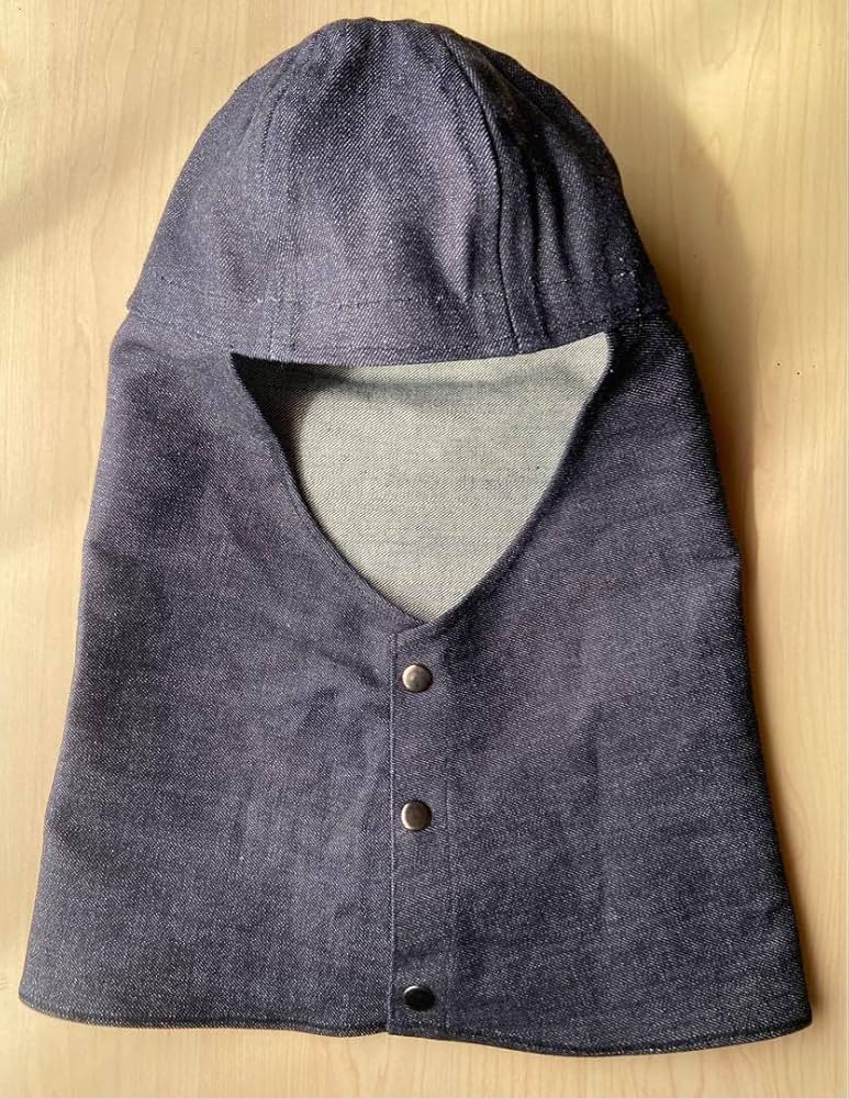 Amazon.co.jp: 溶接屋さんの溶接頭巾 頭囲61cm デニム素材