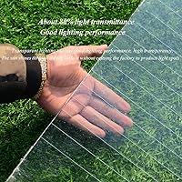 Vista 8 de GZHERVICES Hoja de techo de policarbonato, panel de fibra de vidrio de 0.031 in fácil de doblar y cortar, aislamiento impermeable para toldo