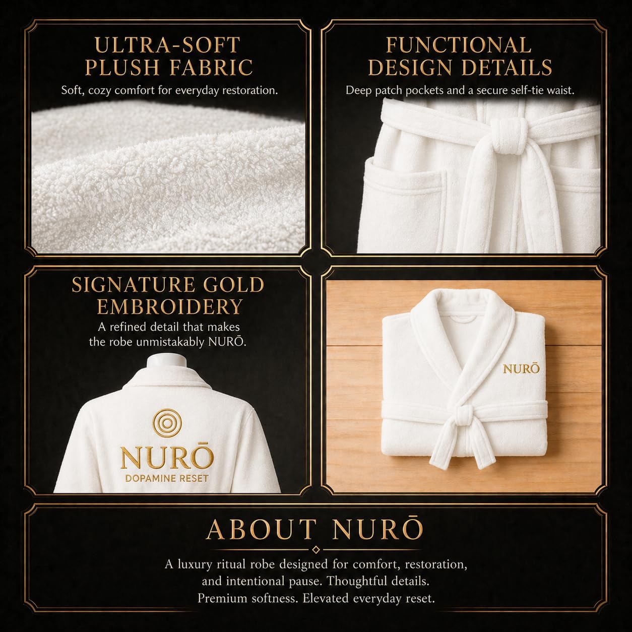 NURŌ Luxury Robe – White – L