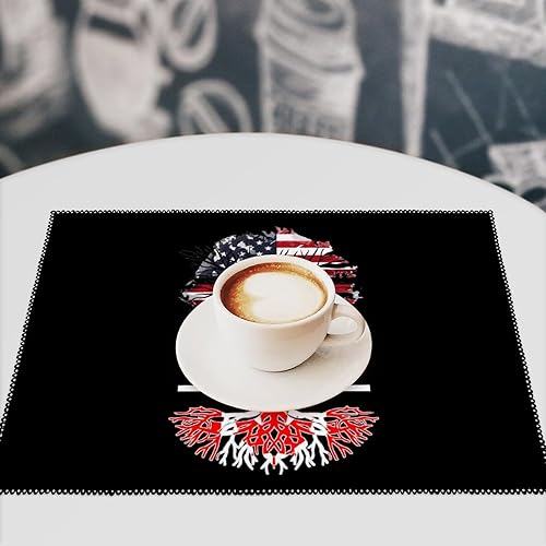 Miniatura 7 de America Grown with Canadian Roots Placemats Set of 6 Resistant Table Mats Washable Place Mats for Dinner Party Table Decoration