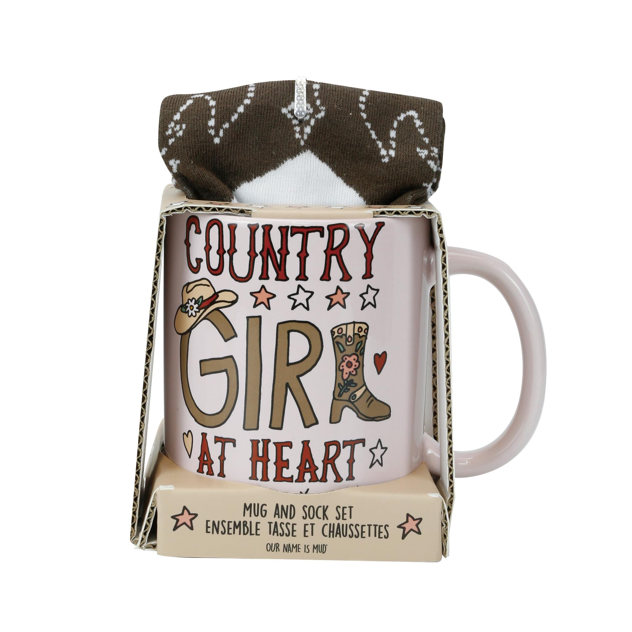 Mug Country Girl Enesco Our Name is Mud et chaussettes pour matinée cocooning au coin du feu
