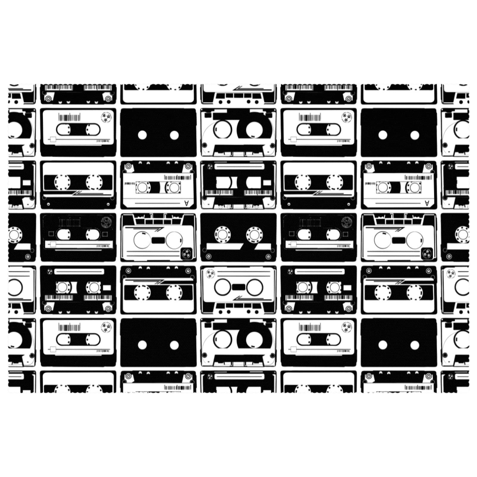 Sets de table rétro anti-glisse et chaleur lot de 6 Audio Tapes cuisine