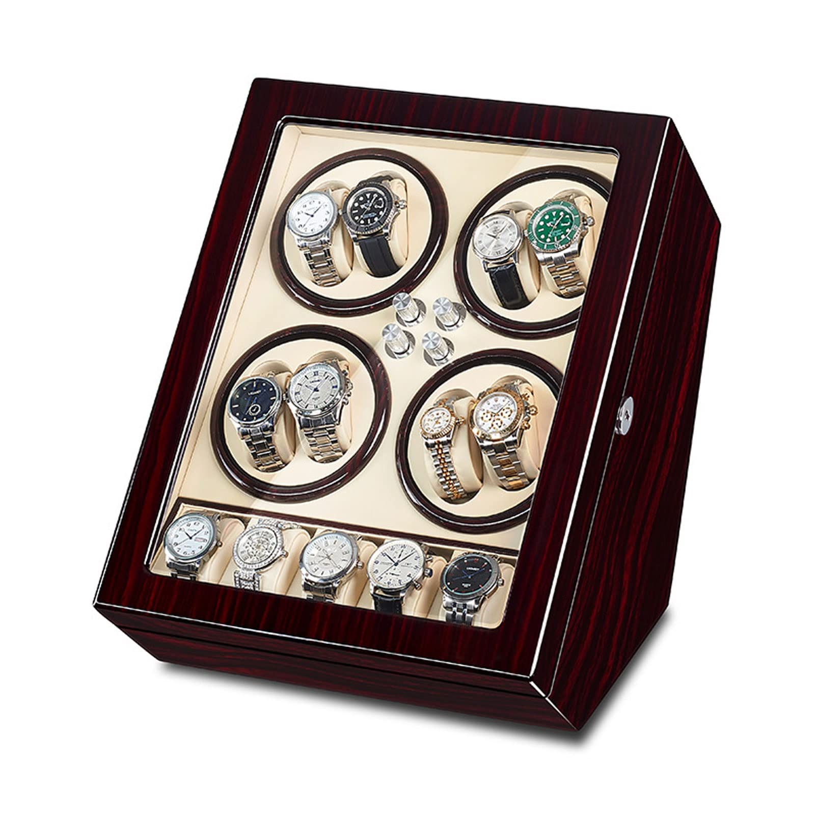 Caricatore per Orologi 8+5 per Orologi Automatici da Uomo e da Donna con 5 modalità di Rotazione, Motori silenziosi Giapponesi, Scatola di Carica per Orologi Automatici