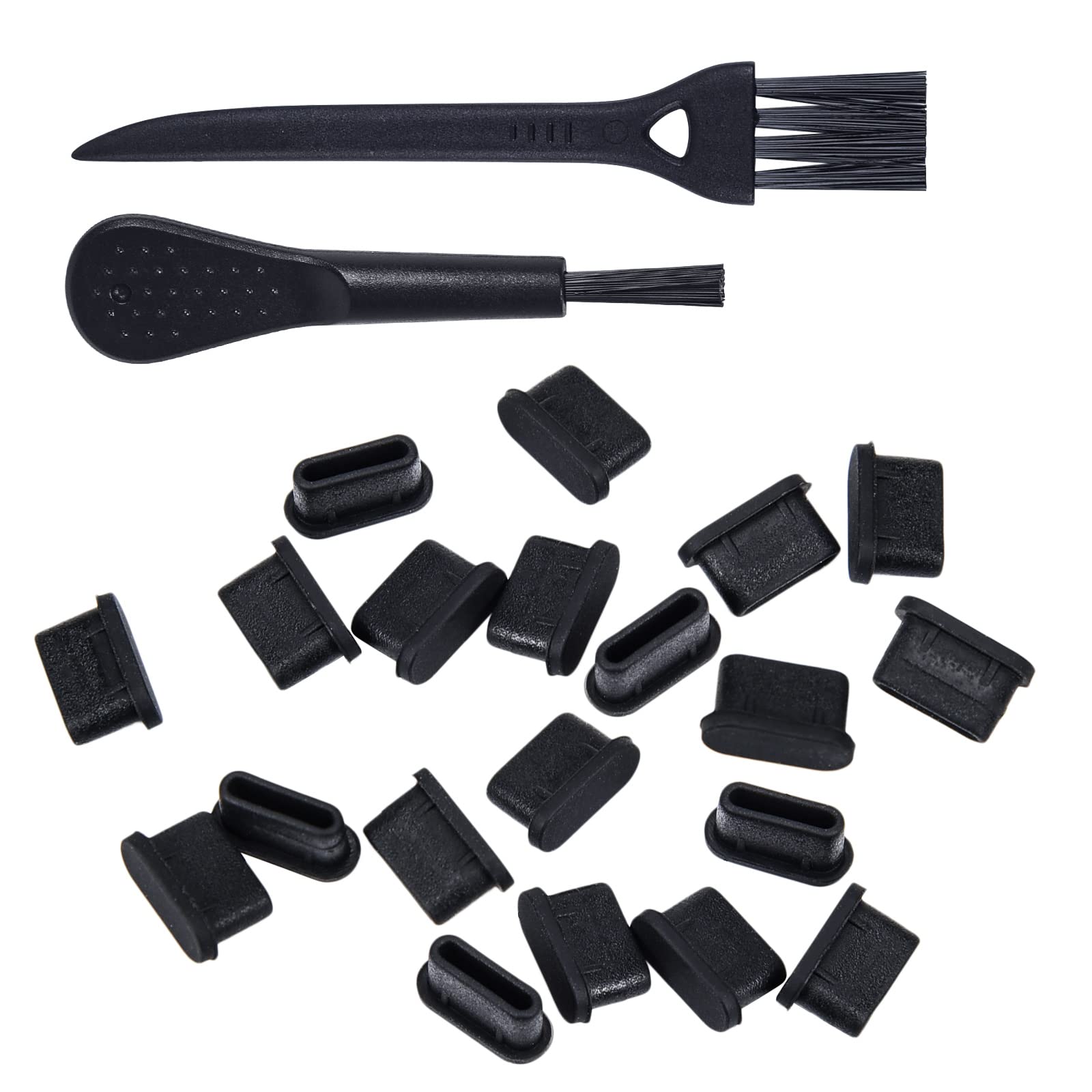 iKammo 20 Pcs USB Type C Dust Plugs Cover for iPhone 16 15 Plus Pro Max, Samsung Galaxy S24, s23, s22, Ultra, s10, s9, Note, Pixel, USB C Charging Port Dust Covers Protectors with 2 Cleaning Brush