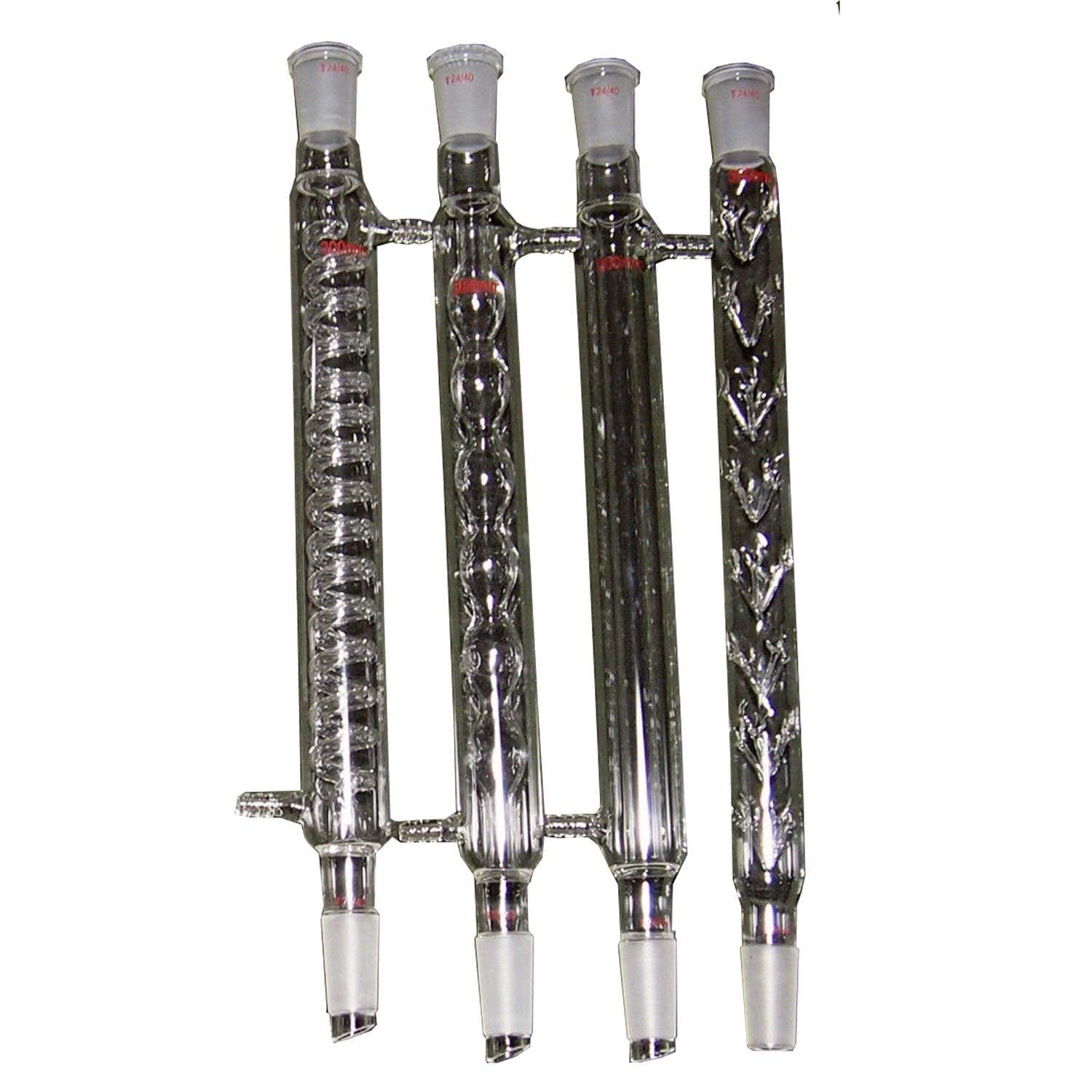 Labware Destillationsgerät für ätherische Öle, Hydrosol, Wasserdestillierer, Reiniger, Gläser-Set mit 24/40 Gelenk, 32 Stück