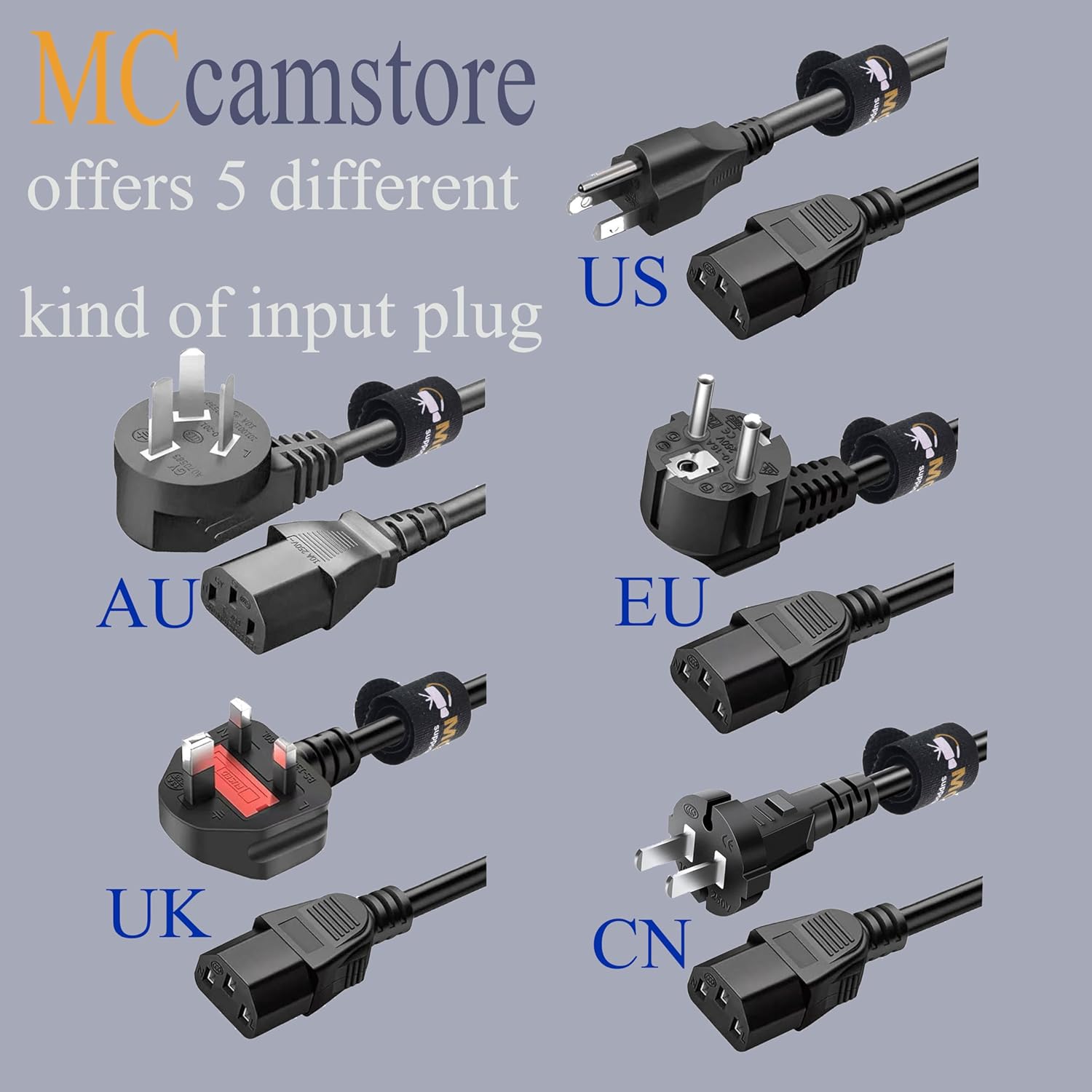 Right Angle 8 Pin Female Connector 24V to AC Power Supply Adapter for ARRI Alexa 35, Alexa Mini, Mini LF, Amira Camera 24V 9A