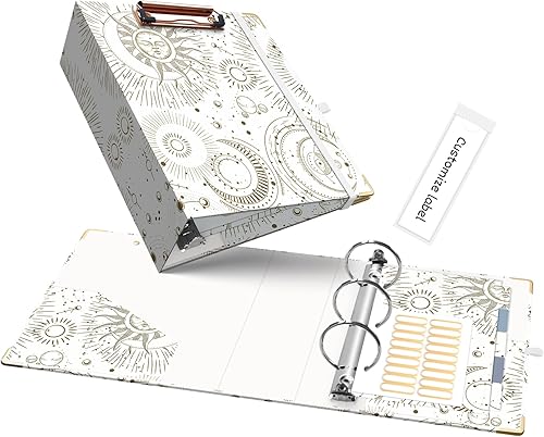 Ospelelf Carpeta pequeña de 3 anillos de 2 pulgadas para 5.5 x 8.5 pulgadas con 5 separadores de pestañas, etiquetas de carpeta de archivos y