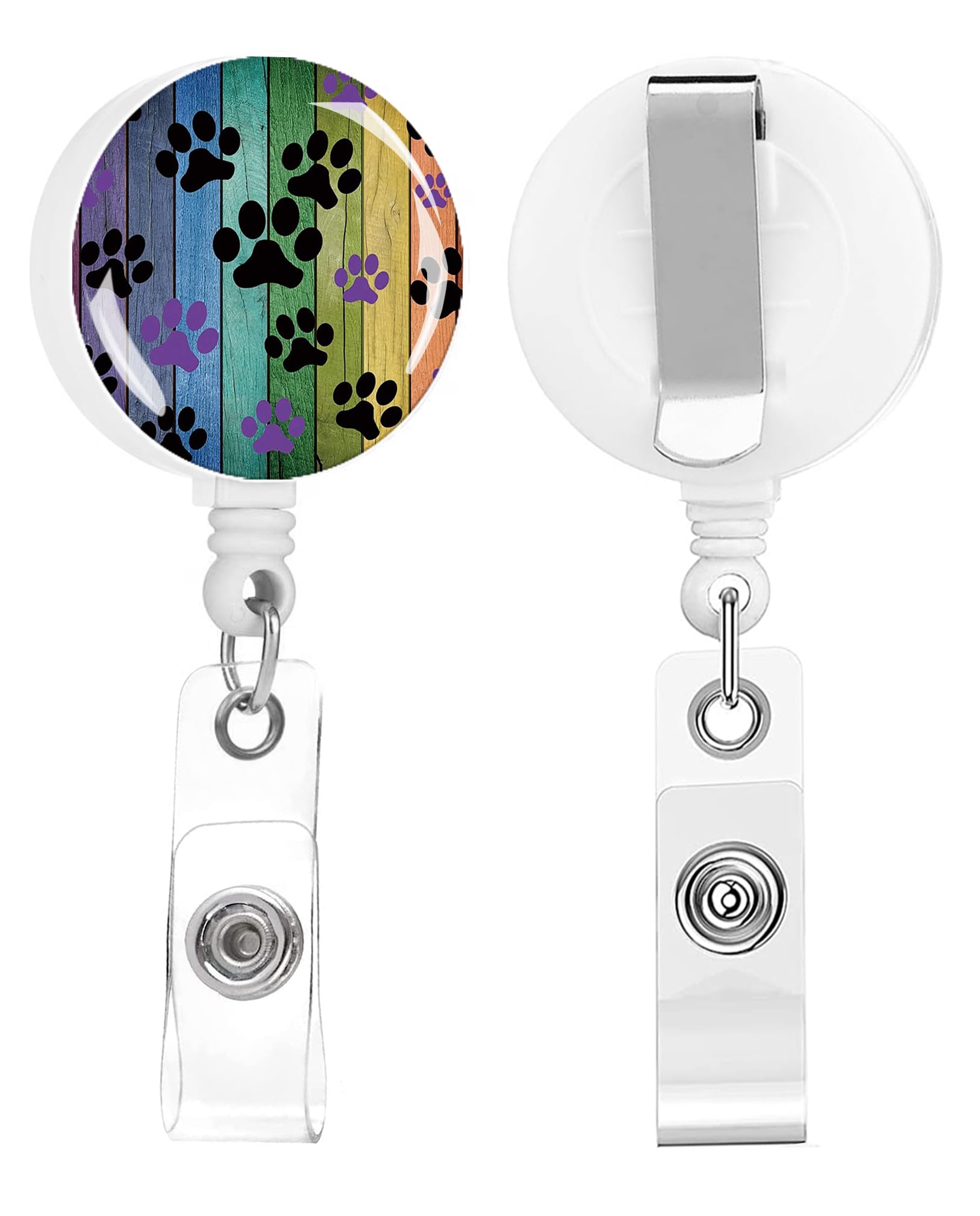 Lckgdozns Badge Reels Retractable,Id Badge Holders Retractable,Badge Clips Retractable ID Card Holder for Teacher, Student, Office Worker(Colorful