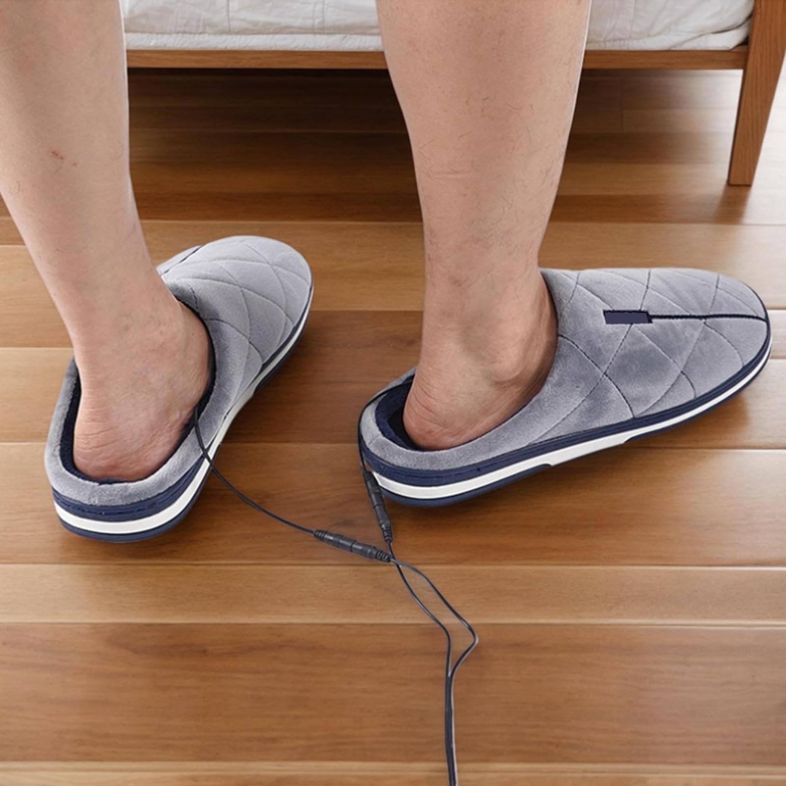 Pantofole Riscaldate USB Lavabile, Scaldapiedi Elettrico Pantofole Ciabatte Riscaldanti Elettriche Scalda Piedi Scarpe Invernali Calde Pantofole in Peluche per Donna Uomo
