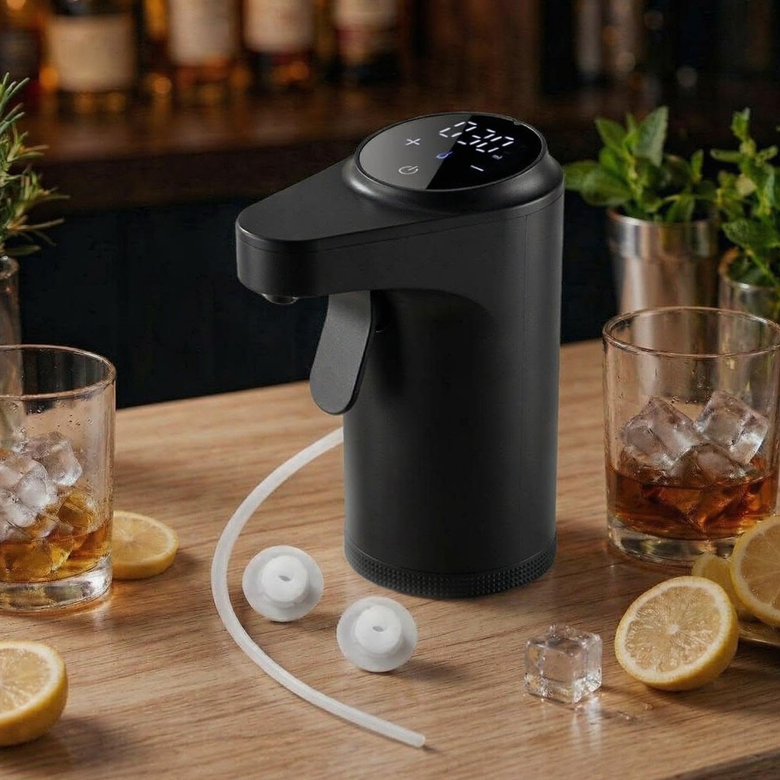Aireador de vino eléctrico Dispensador portátil de licor con pantalla LED