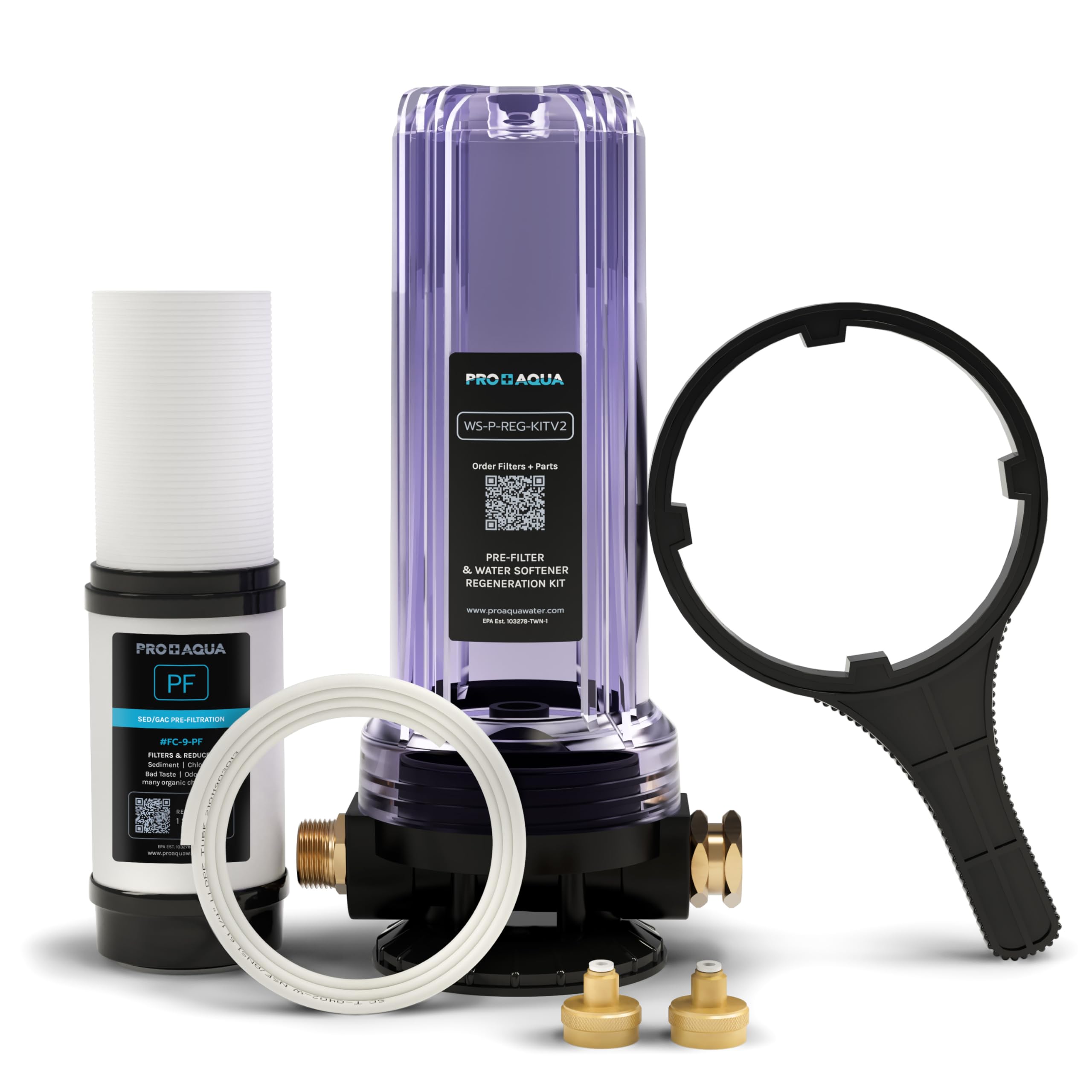 PRO+AQUA 16,000 Grain Portable Water Softener for RV, Trailers