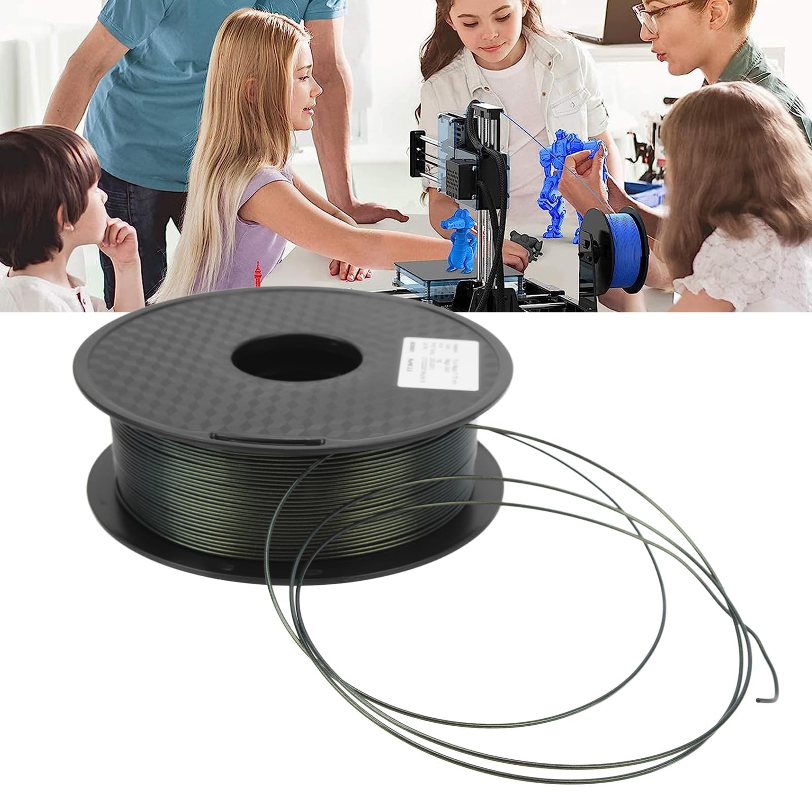 Drukowanie 3D Filament PLA Premium w kolorze złotym, wysokowydajny materiał eksploatacyjny do drukarek 3D o średnicy 1,75 mm dla profesjonalnych entuzjastów i twórców druku 3D