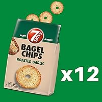 Vista 3 de 7Days Bagel Chips, ajo asado, natural, sin OMG (3.17 onzas, paquete de 12)