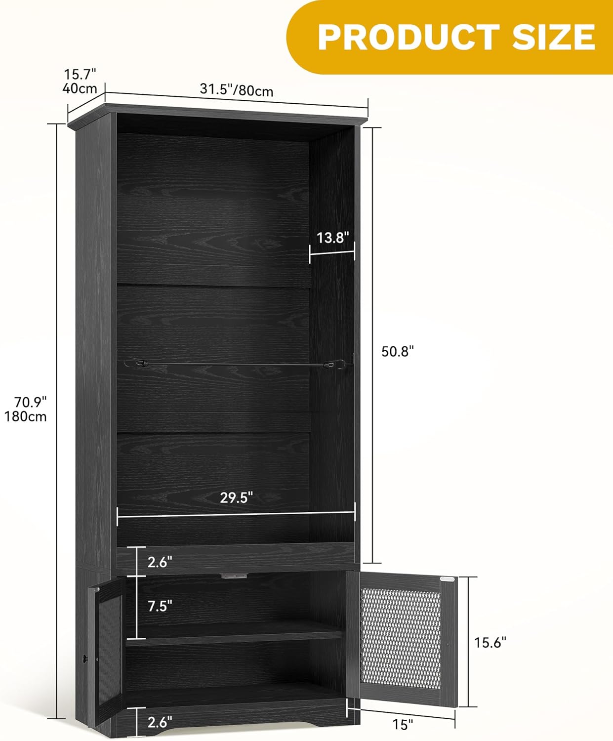DWVO Golf Bag Organizer - Stylish Wooden Storage Cabinet for Garage & Home, Holds 2 Golf Bags with Turf Mat Protection