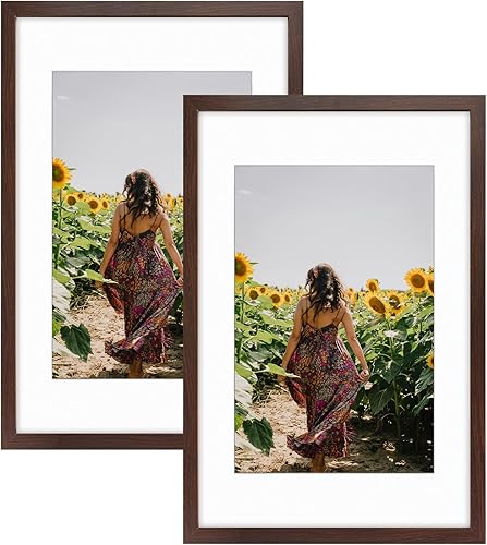 Vista 564 de Frametory, Portarretratos negro de 16 x 20 pulgadas, para fotos de 11 x 14 pulgadas con paspartú, molduras anchas (16 x 20 pulgadas, negro)