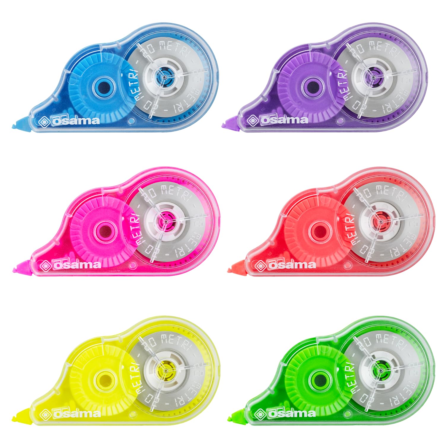 Osama - Correcteur Blanc à Ruban, 20 M, Kit 36 Pièces, Idéal comme Accessoire Bureau, Papeterie et Fourniture Scolaire - Effaceur pour Écrire sans Erreur avec Couverture Optimale Blanche, Longue Durée