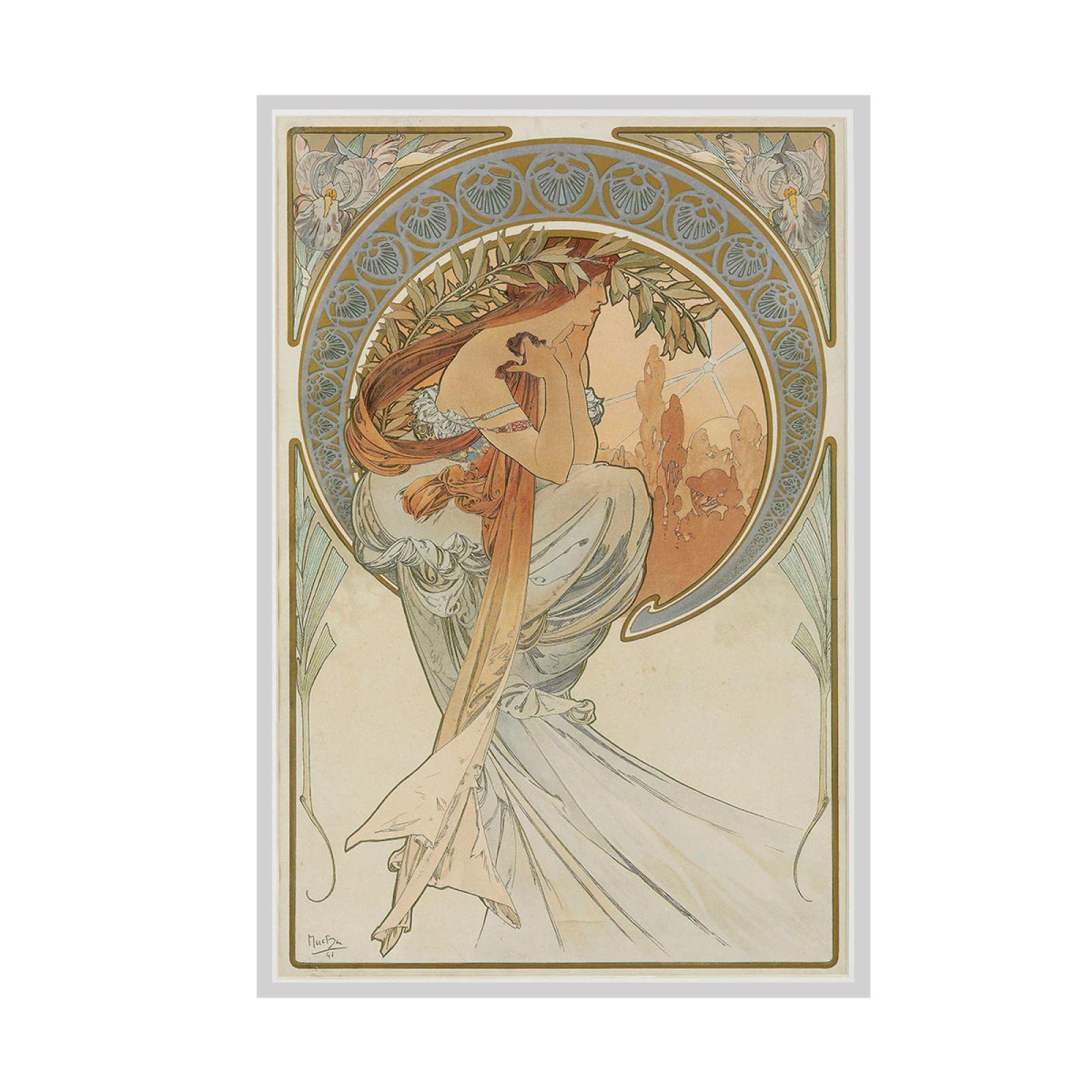 ミュシャ 絵画 ミュシャ 複製画 四芸術 絵画 リトグラフ ご購入は【アート