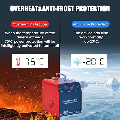 Miniatura 7 de Detector de fugas automotriz mejorado para máquina de humo, máquina de humo para automóvil, probador de diagnóstico de vacío EVAP de 12 V CC para