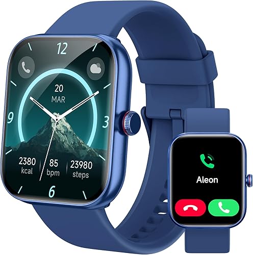 Reloj inteligente para mujeres y hombres, reloj inteligente para iPhone y Android Bluetooth (respuestallamada) Alexa integrado, rastreador de