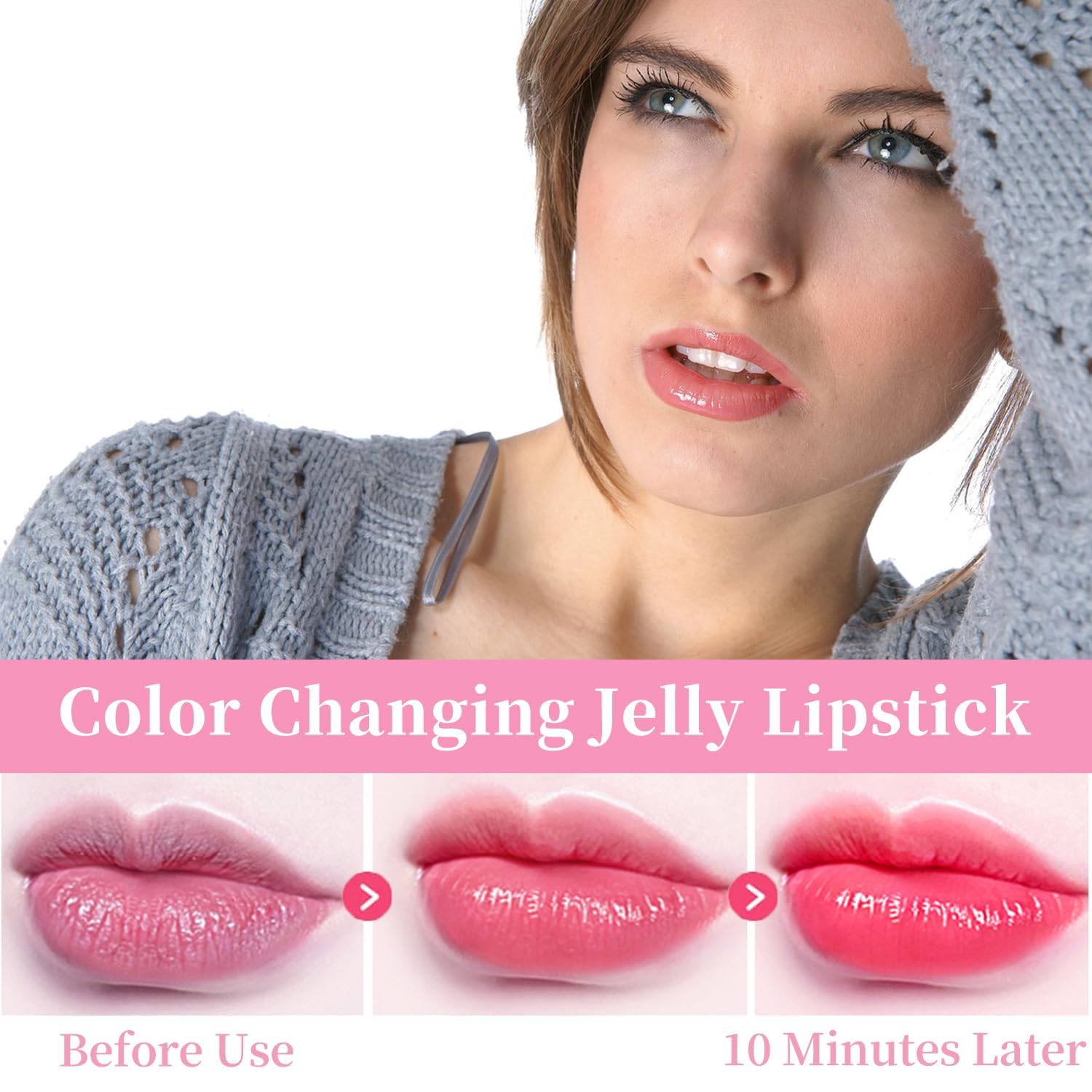Amazon.com : BLUE LOVE Color Changing Flower Jelly Lipstick (Blue