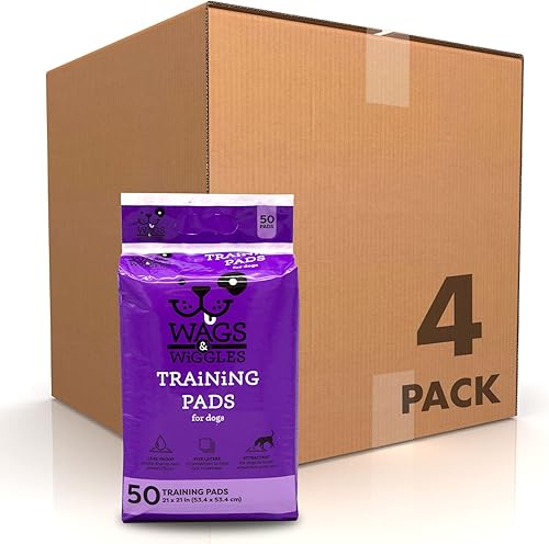 Wags & Wiggles FF9573PCS4 - Almohadillas de entrenamiento para perros, 50 unidades, paquete de 4 unidades, almohadillas de entrenamiento para perros