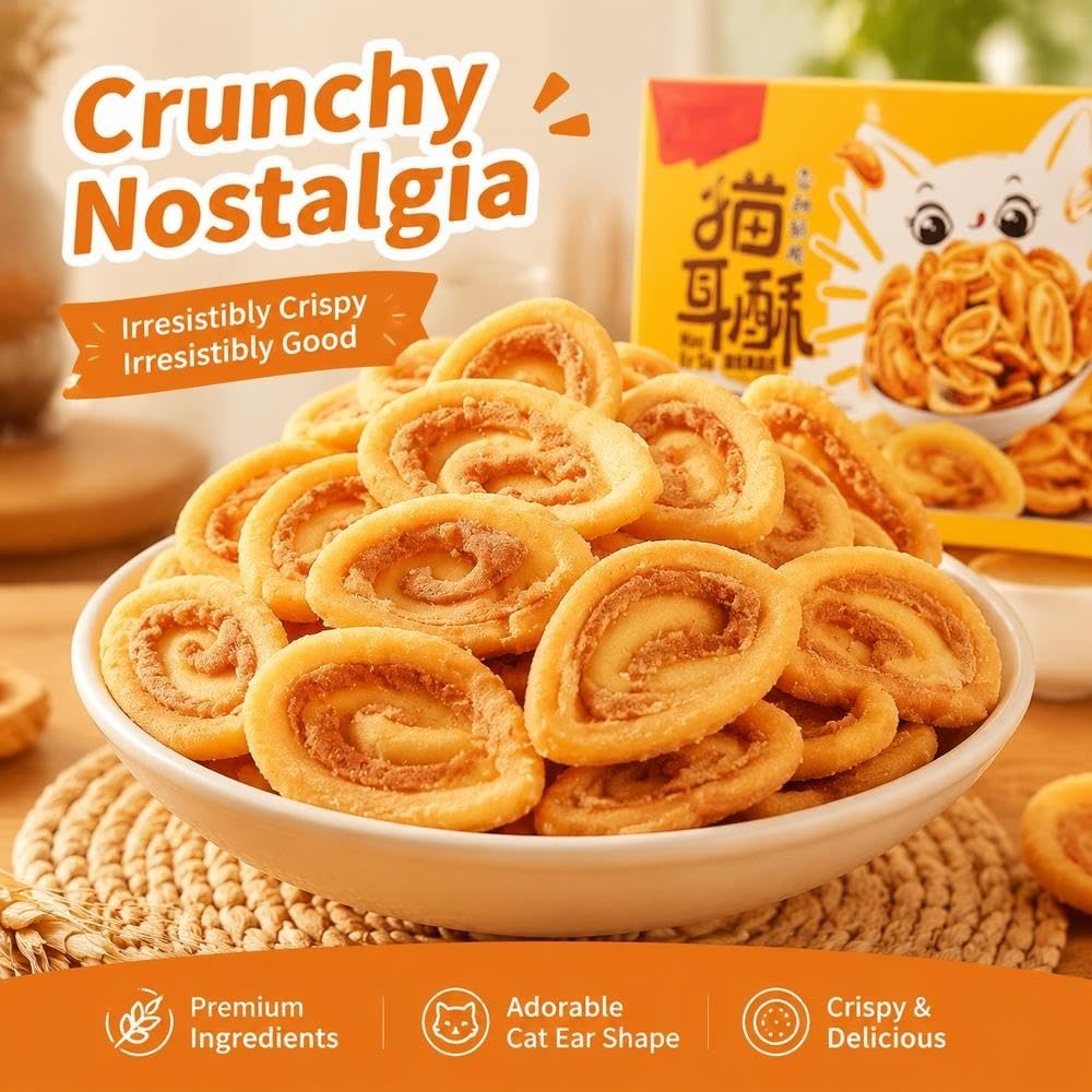 Snack Croccante Alle Orecchie Di Gatto, Classici, 400g